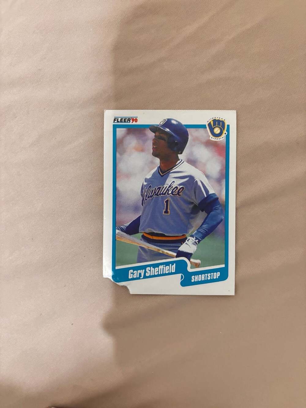 1990 Fleer #336 Gary Sheffield Milwaukee Brewers Baseball Card